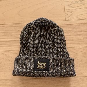 Love Your Melon Cuffed Beanie Gold And Black Speckled Hat